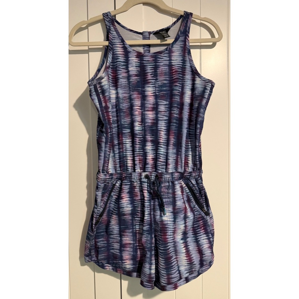Athleta Girl On the Go Romper Shoreline Enchanted Blue Purple Size XLarge 14
